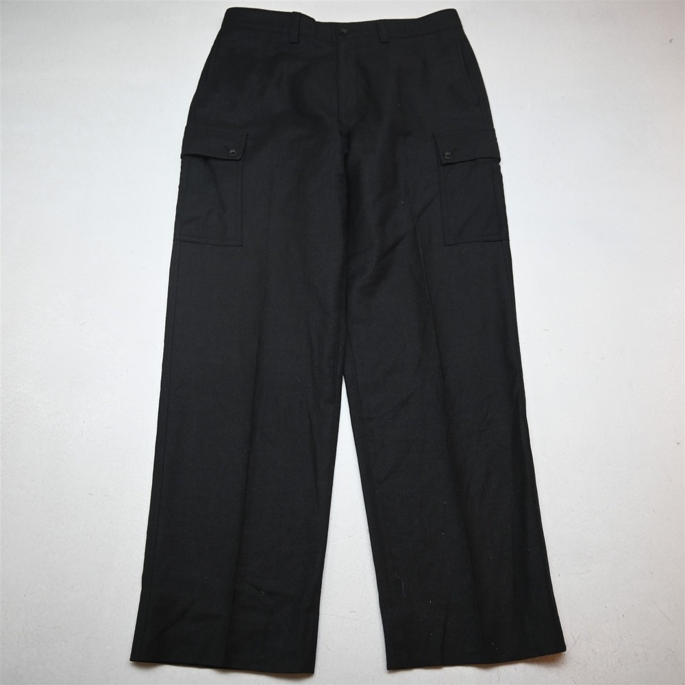 Allen Edmonds 32x30 Gray Flannel Wool Baggy Fit Cargo Mens Pants